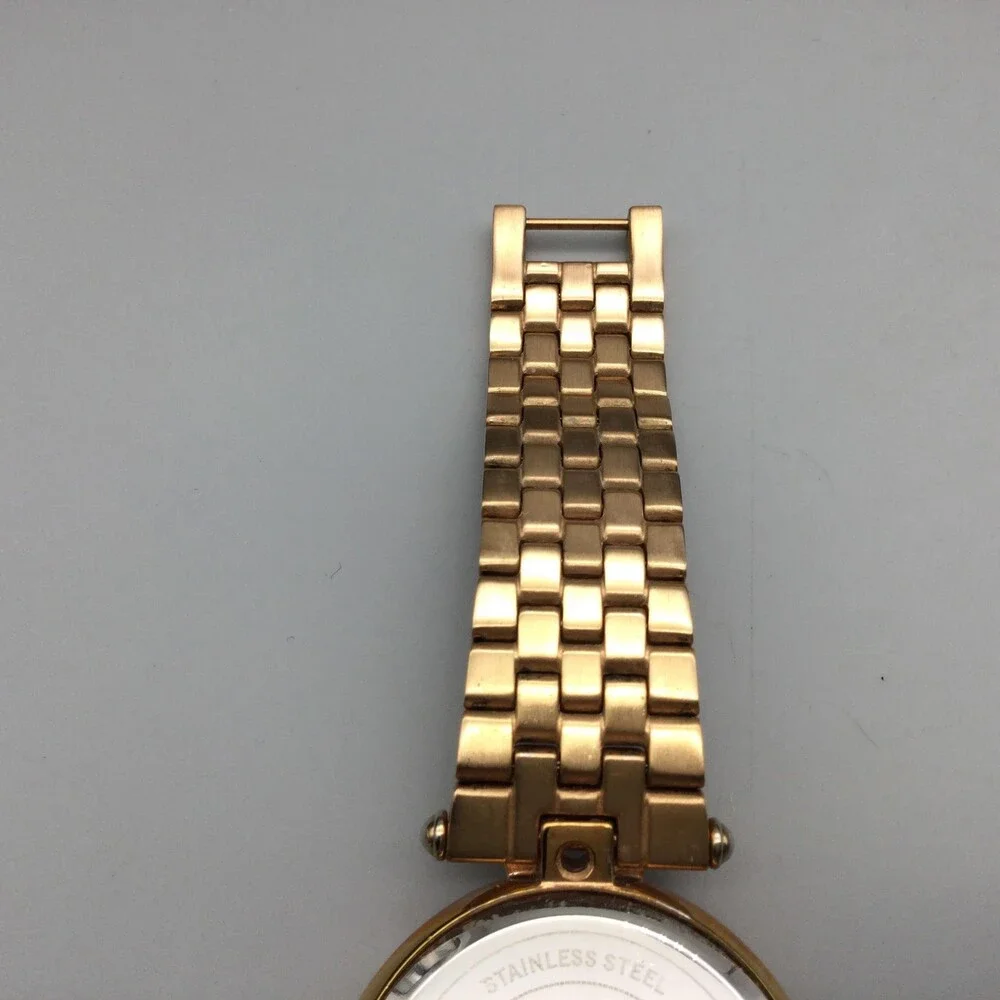 Ecclissi Facets Women Watch 34mm MOP Crystal Rose Gold Tone New Battery 5.5